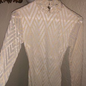 ***OPEN BACK CREAM GLITTERY DRESS***